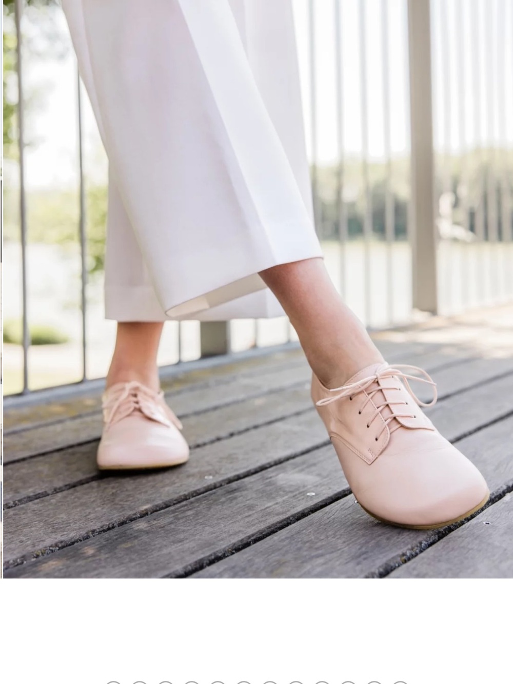 Women’s Blush Pink Lace-Up Leather Oxfords Barefoot Style - Picture 9 of 14